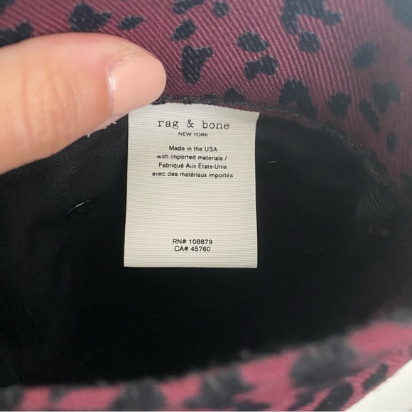 RAG & BONE Hana Cheetah Bootcut Jeans in Burgundy size 28 - Picture 11 of 11